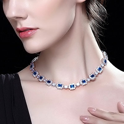 情人节礼物水晶项链长款欧美配饰