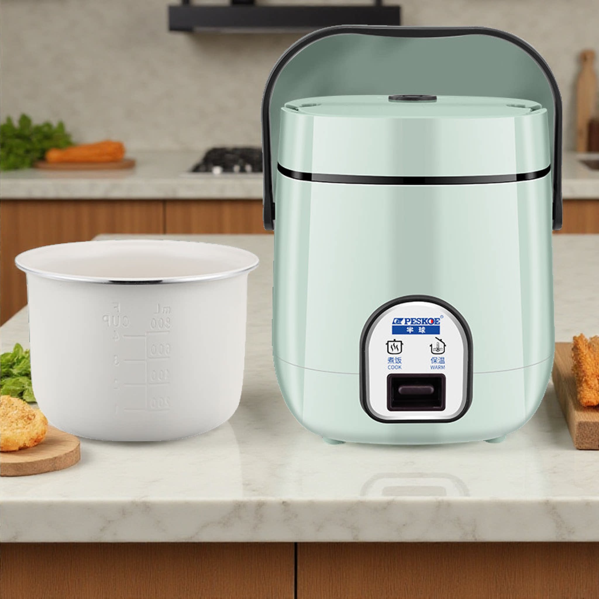 半球迷你机械式电饭煲1.2L小型家用便携200W宿舍蒸煮保温小电饭锅