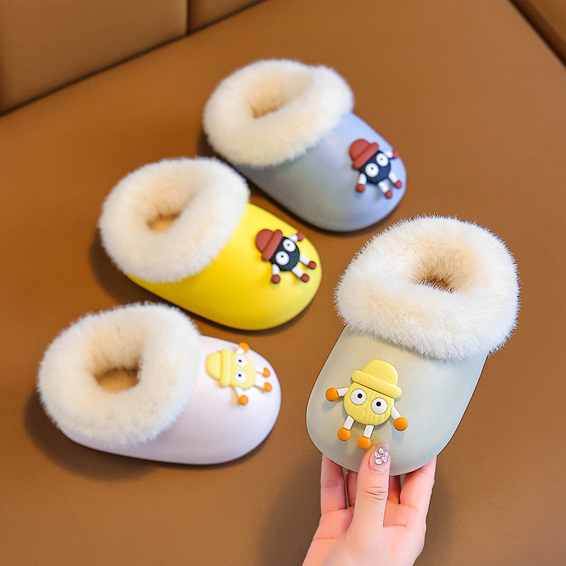 宝宝防水防滑EVA包跟棉拖鞋