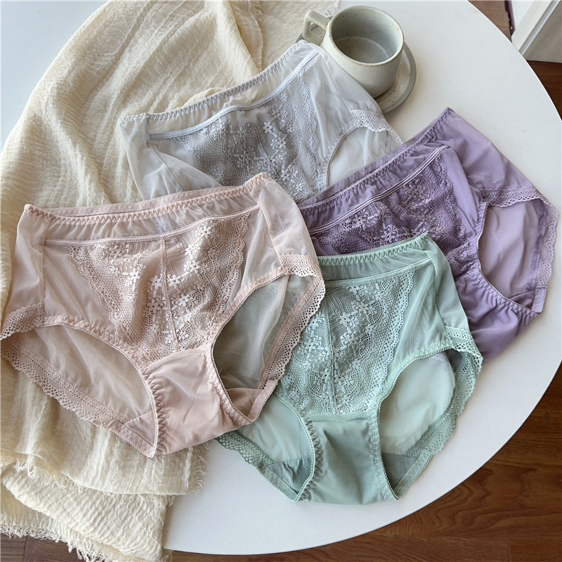 外贸出口女士轻薄蕾丝内裤了大码