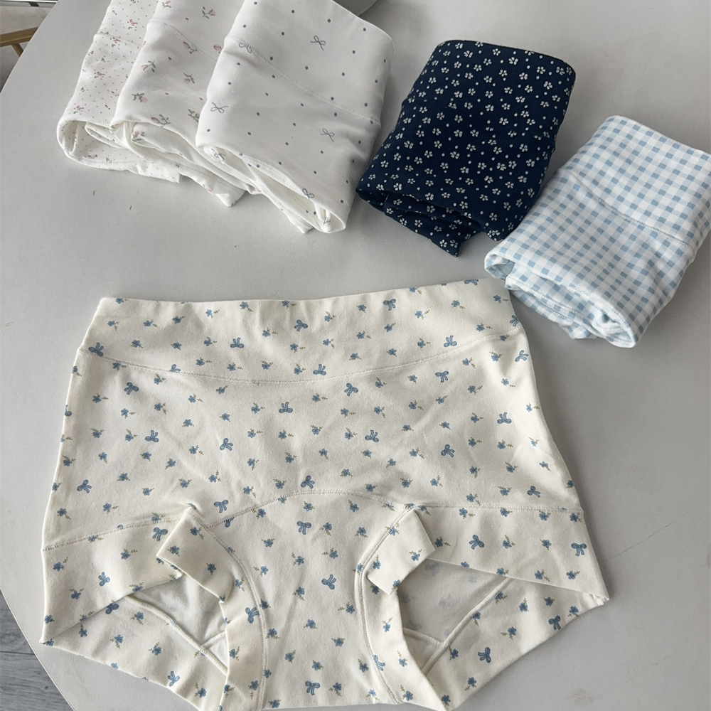 女士小平角内裤纯棉大码透气防磨