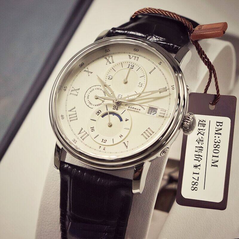 柏曼正品手表男潮全自动机械表男表防水时尚款2020新款名表真皮带