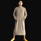 套头睡袍家居服睡衣 珊瑚绒提花超长过膝浴袍长袖 冬季 保暖男士