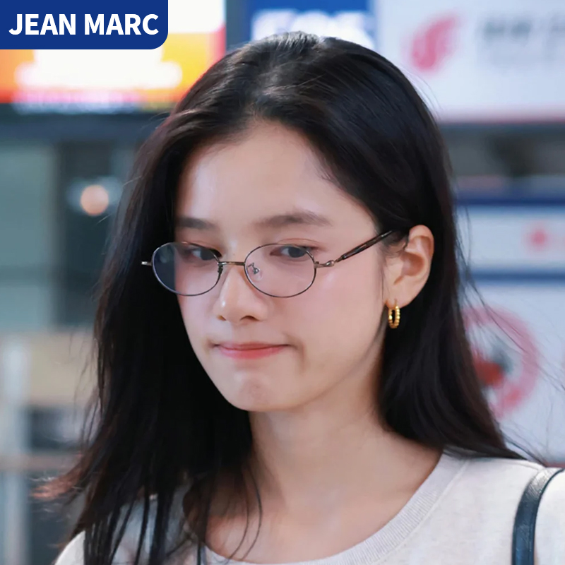 复古日式素颜眼镜框女椭圆小框可配高度数镜片小脸纯钛超轻眼镜架