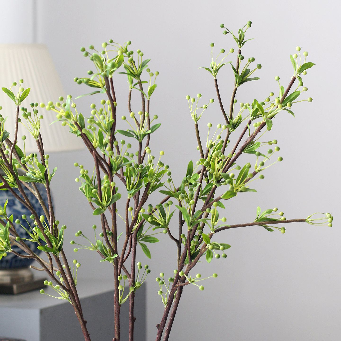 清汤卧果 长枝大号小山果仿真植物果子玄关客厅室内装饰绿植假花