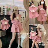 一家三口婴儿t恤炸街母女洋气套装 2025新款 潮 亲子装 短袖 韩版 夏装