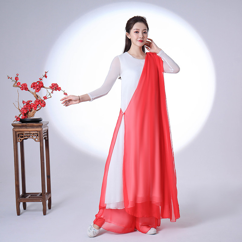 禅舞服装女飘逸禅意文艺复古仙气飘逸超仙连衣裙宽松大码禅修套装