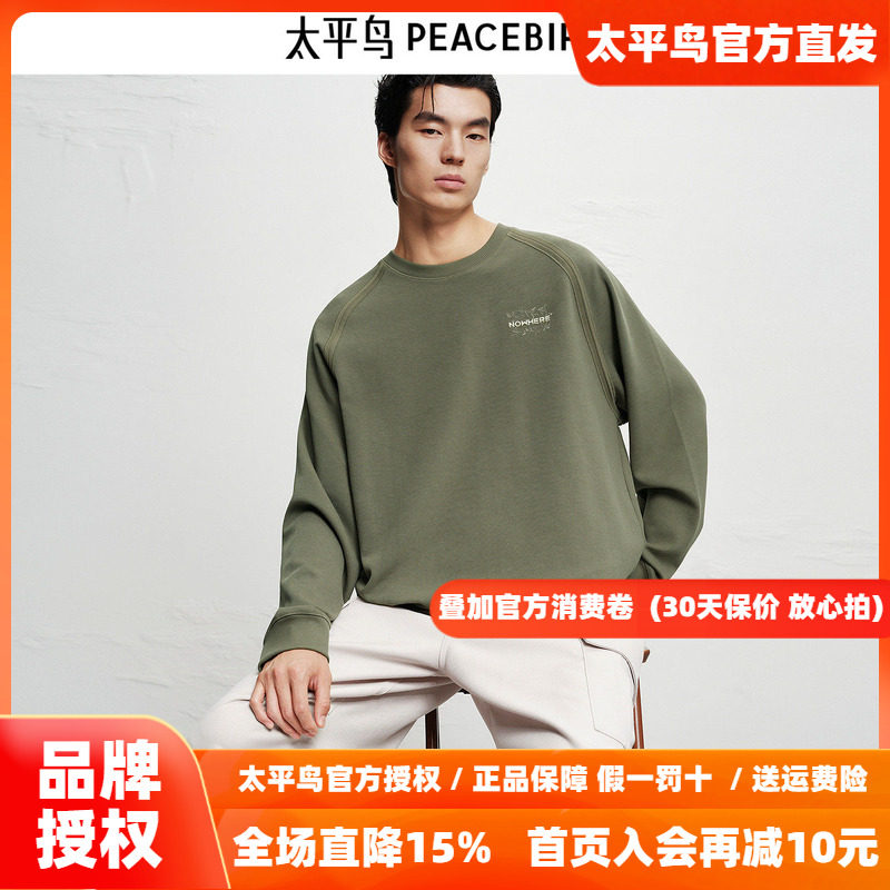 【商场同款】太平鸟男装卫衣26冬季新款阔版刺绣上衣 B2CRF423J