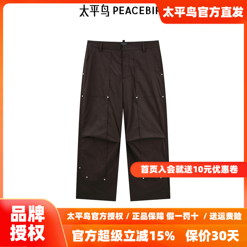【商场同款】太平鸟男装工装休闲裤2025秋新款时尚长裤B2GBE3Z13