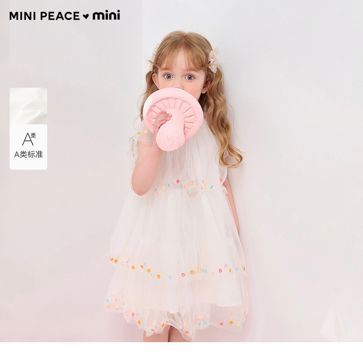【公主系列】MINIPEACE太平鸟童装女宝连衣裙夏季幼童波点网纱裙