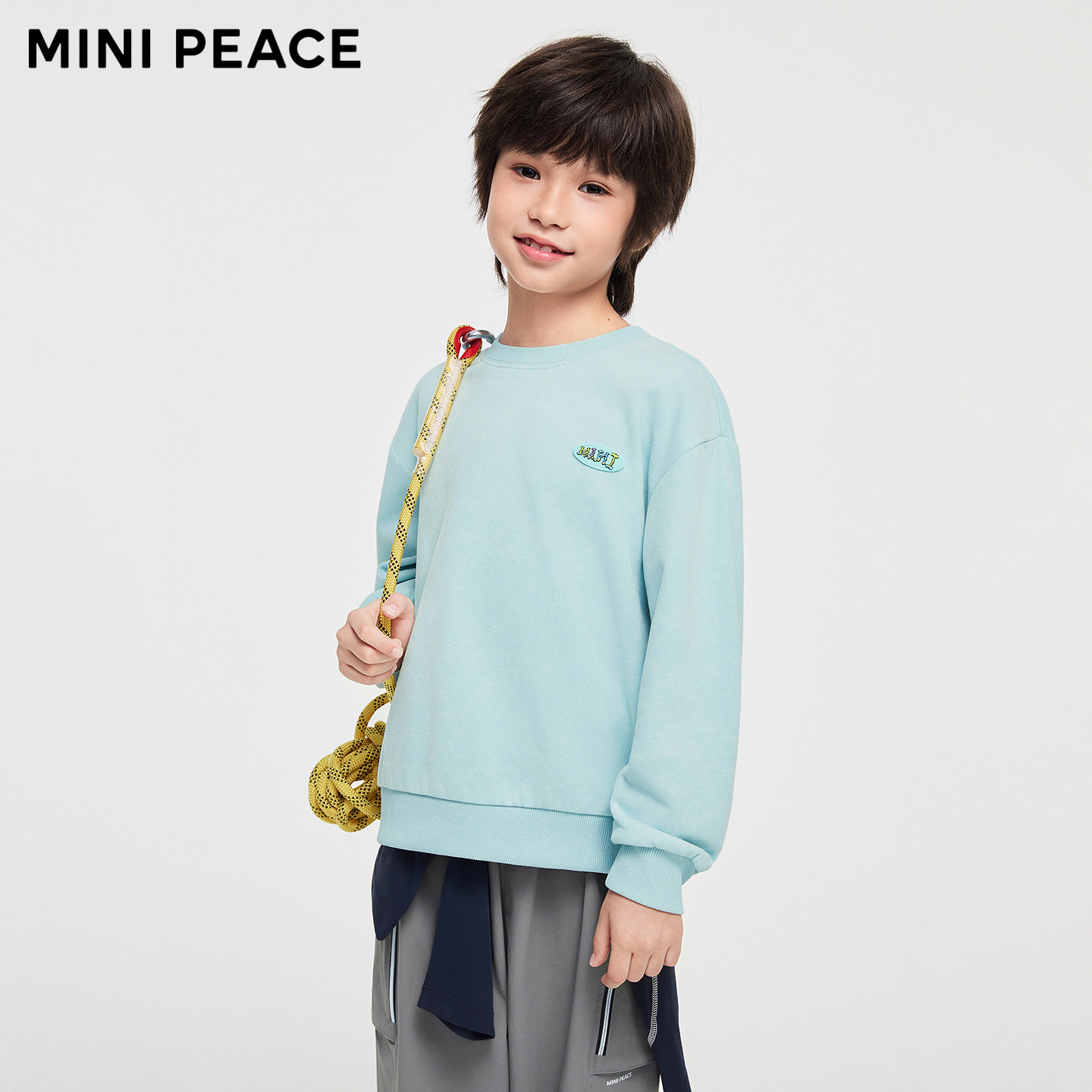 【运动系列】MINIPEACE太平鸟童装男童运动卫衣蜡染秋款户外上衣