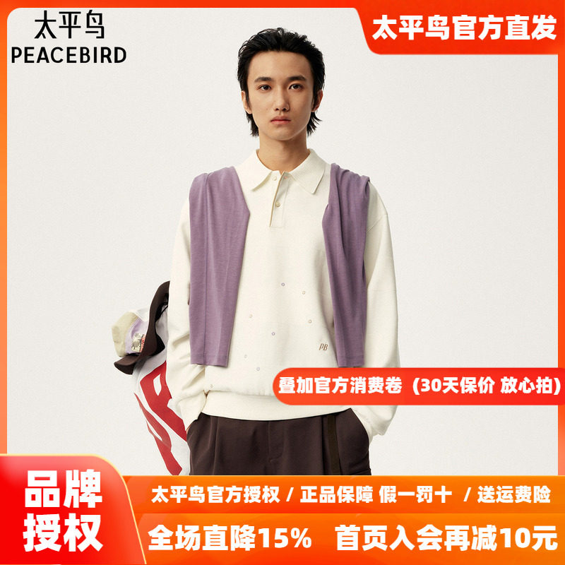 太平鸟男装 Personal Best By PEACEBIRD专柜翻领卫衣 B2CRG1362图片