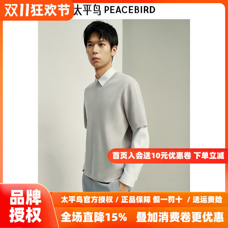 【商场同款】太平鸟男装T恤26秋季新款重磅短袖上衣潮 B1EEF1410