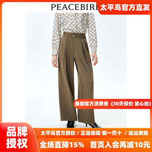 【商场同款】太平鸟女装2026年秋季新款简约垂感长裤A1GBE1411