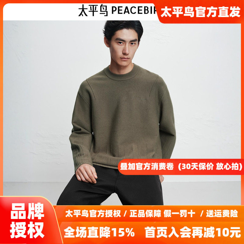 【商场同款】太平鸟男装毛衫26冬季新款套头针织衫 B2EBF4D04