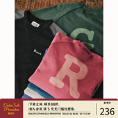 系列 CENLES N.COLOR 做旧褪色卫衣男圆领套头外套基础秋冬