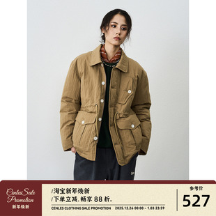 肌理感新雪丽暖绒棉服夹克外套情侣款 复古美拉德工装 AW25 CENLES