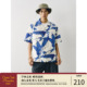 SS25 蓝色飞鸟 满印夏威夷短袖 CENLES 衬衫 男宽松休闲衬衣ALOHA