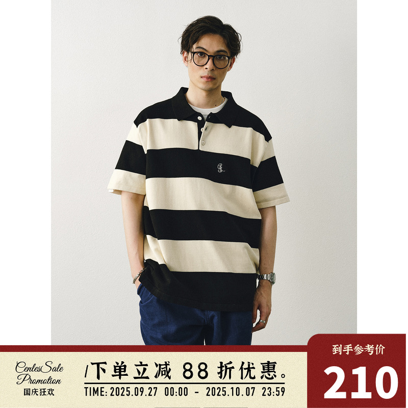 CENLESSS25美式针织短袖POLO衫