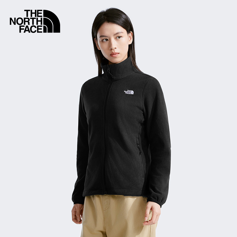 北面女抓绒内胆三合一冲锋衣夹克