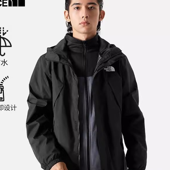 北面冲锋衣男户外防水防风外套