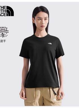 北面速干透气圆领短袖T恤女半袖