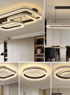 意式轻奢客厅灯高级冰裂纹设计师led吸顶灯大气2025新款卧室灯具