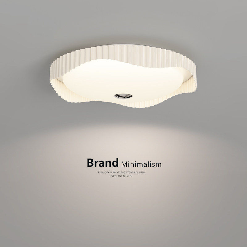 法式奶油风卧室吸顶灯创意波浪2025新款护眼书房灯现代简约房间灯