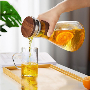 美斯尼冷水壶玻璃耐高温夏季储水瓶家用客厅凉白水冷泡壶茶具套装
