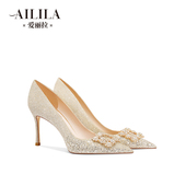 空气棉高跟鞋 爱丽拉法式 高级感不累脚 2025新款 夏季 新娘结婚鞋 女款