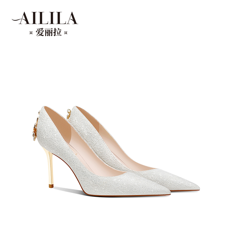 爱丽拉法式高跟鞋婚鞋