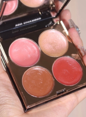 早八淡颜！rc四色多用膏腮红眼影一体盘redchamber新手低饱和裸妆