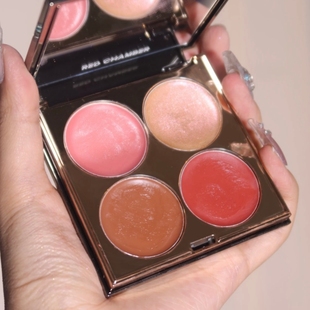 早八淡颜！rc四色多用膏腮红眼影一体盘redchamber新手低饱和裸妆