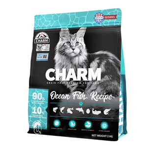 CHARM野性魅力鲜肉猫粮进口无谷鸡肉三文鱼海洋鱼成猫幼猫主粮