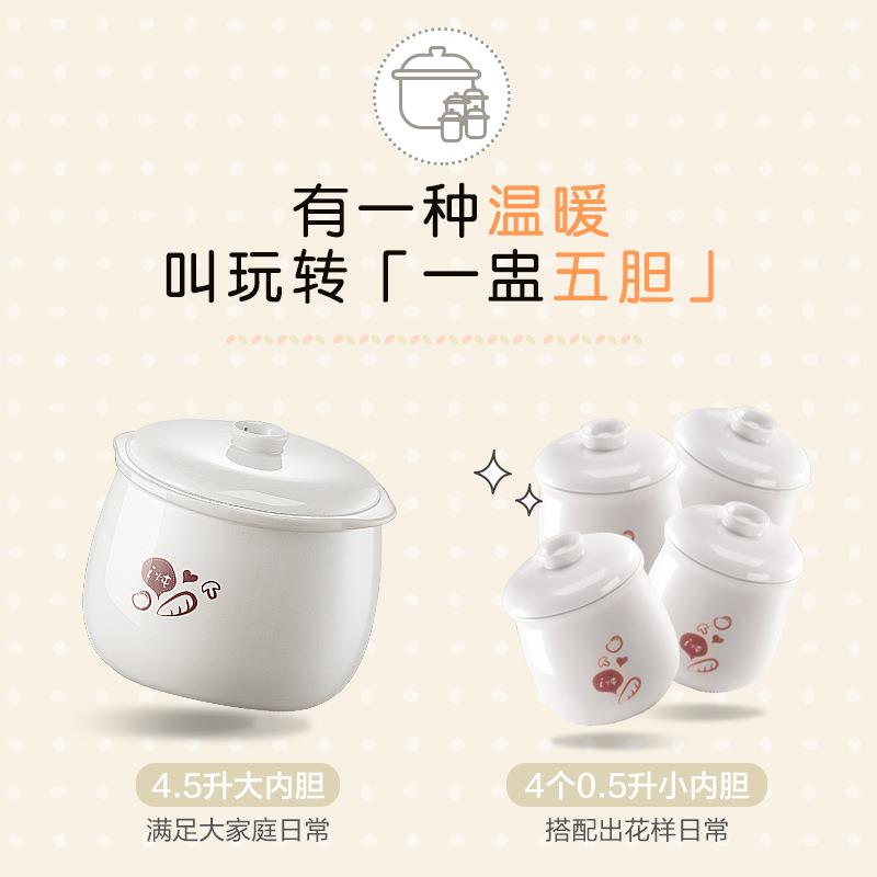 Bear/小熊 DDZ-B45B2电炖锅家用多功能煲汤煮粥神器陶瓷隔水炖盅