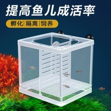 鱼缸水族箱隔离网网孵器小鱼隔离盒盒热带鱼产鱼网孵化盒繁殖盒