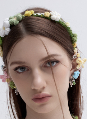 BING梦幻一夏 原创手作手工编织毛线森系超仙可爱发箍 超出片发饰