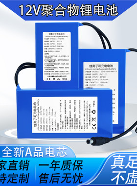 12V锂聚合物足容备用电源电池