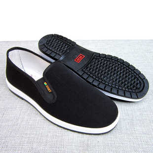 休闲鞋 3520艾草布鞋 舒适软底工作鞋 黑色老北京一脚蹬男鞋 春秋新款