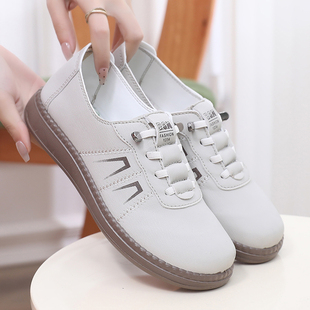 老北京布鞋春秋季软底平跟百搭时尚休闲妈妈鞋防滑舒适轻便女士鞋