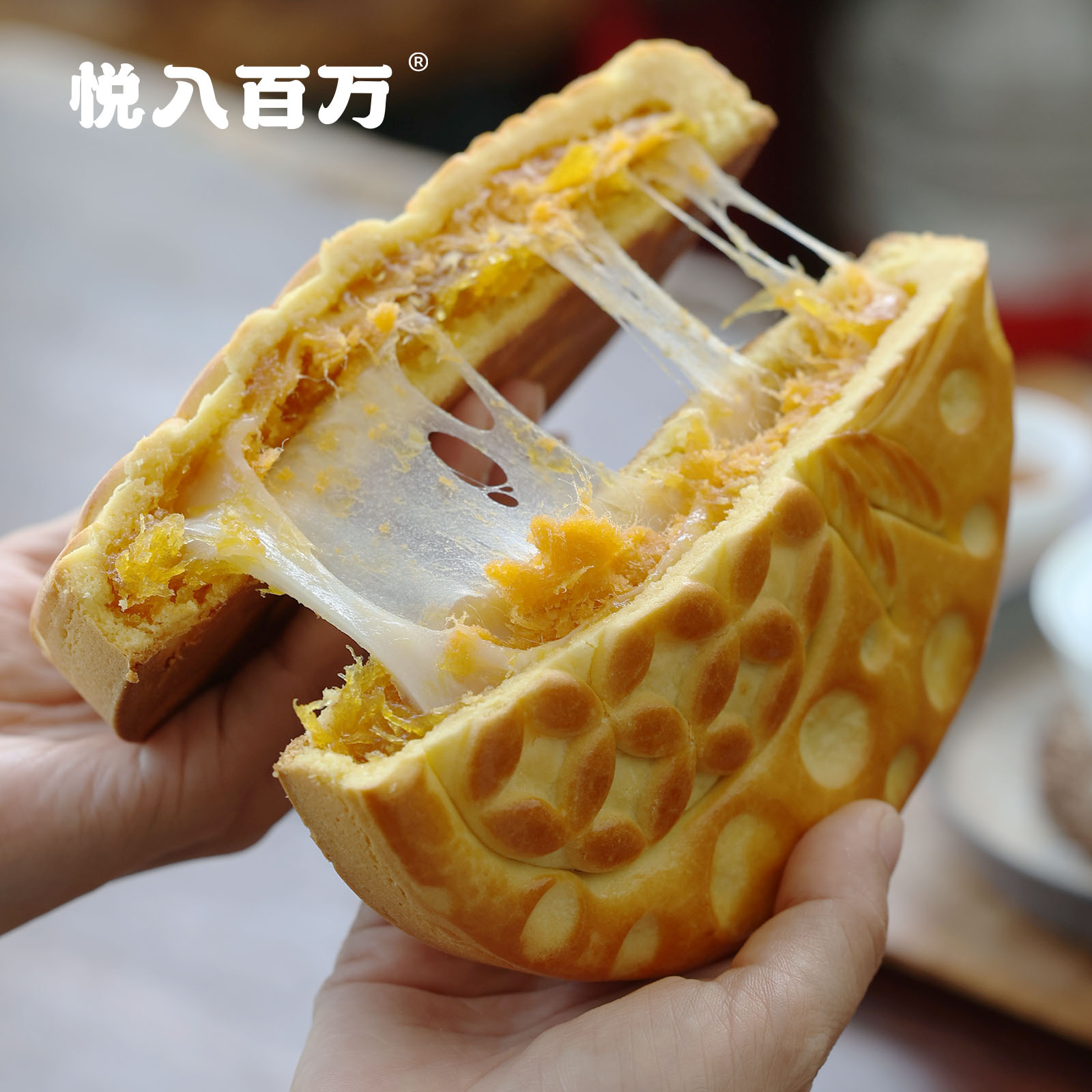 凤梨蛋黄肉松大饼官方悦入百万大月饼顺丰包邮
