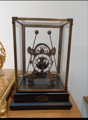 纯铜座钟 机械 趣味航海钟 精致小号，尺寸23.5*19*33.5