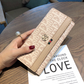 2025韩版 气质钱夹放手机多卡位皮夹 钱包女时尚 新款 大容量折叠长款