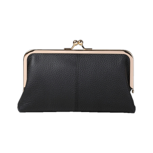 纯牛皮夹子手拿包女百搭2025新款真皮大容量卡包钱包放手机化妆包