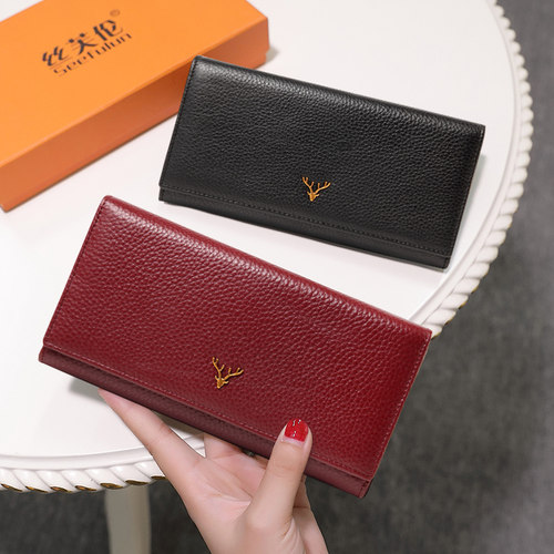 真皮钱包女士软皮百搭