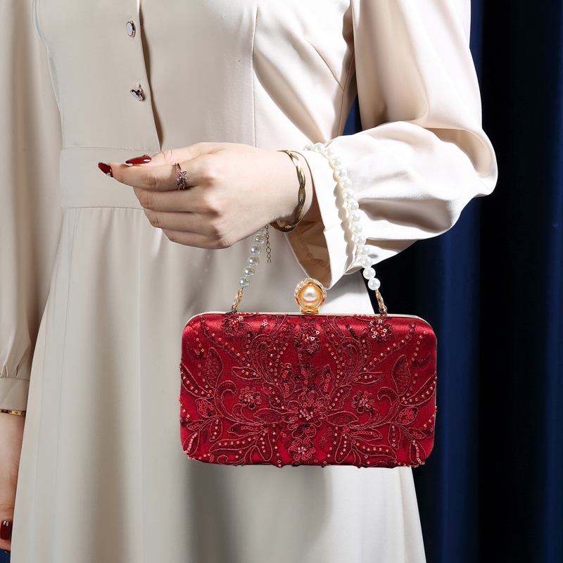 丝芙伦亮片刺绣宴会包新娘包婚包