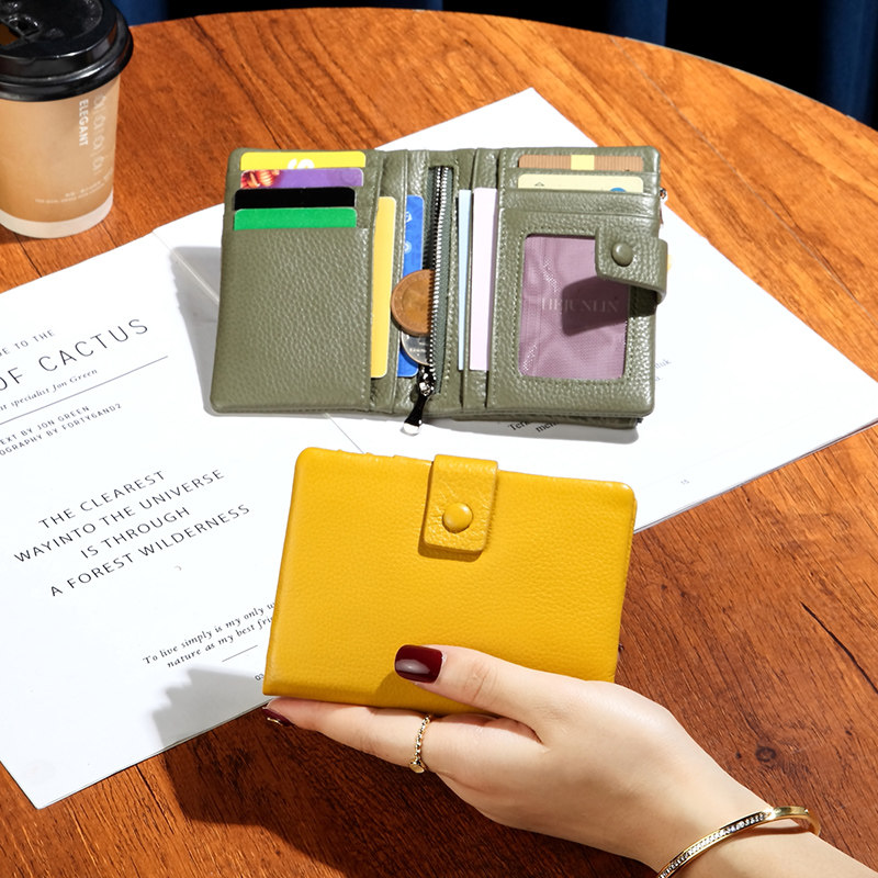 软牛皮短款折叠钱包女2025新款真皮可拆二合一零钱包多卡位大钞夹,箱包皮具/热销女包/男包,钱包,淘宝优惠券,粉丝福利购,淘宝优惠卷