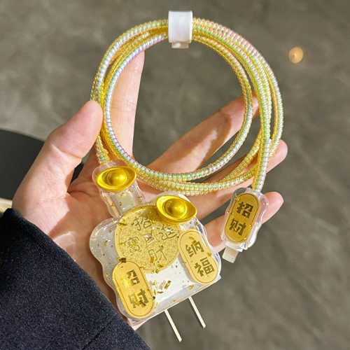 喜庆祈福华为充电器数据线保护套