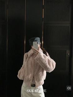 Skk Store Ann酱獨家鼎版娇姐私服YB定制环保皮草老钱毛毛外套女