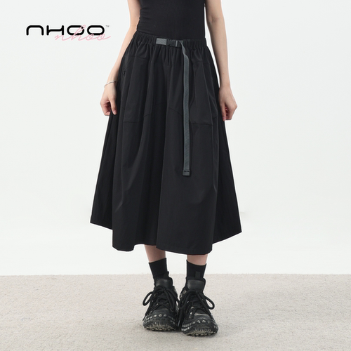 NHOO恩逅 户外机能速干工装裤裙设计感宽松撞色裤裙夏季新款